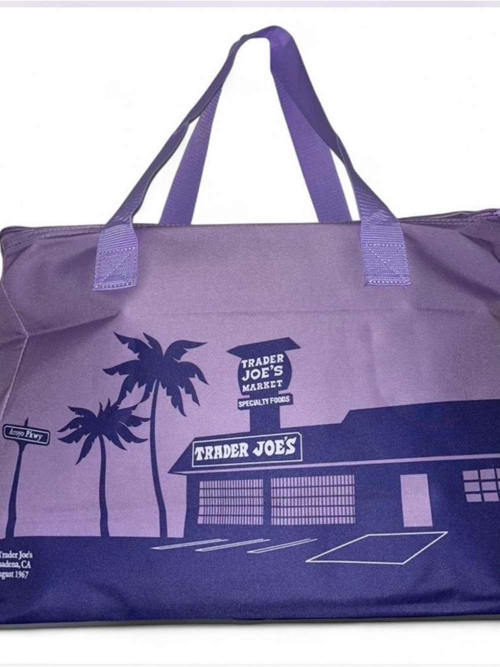Lavendar Large Insulated Trader Joe’s Bag NWT